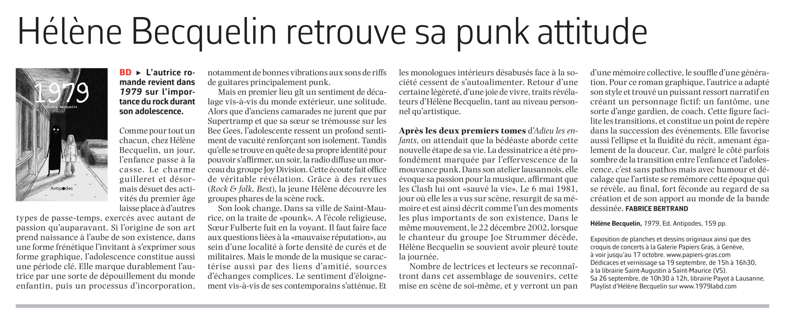 Le Courrier du 18 septembre